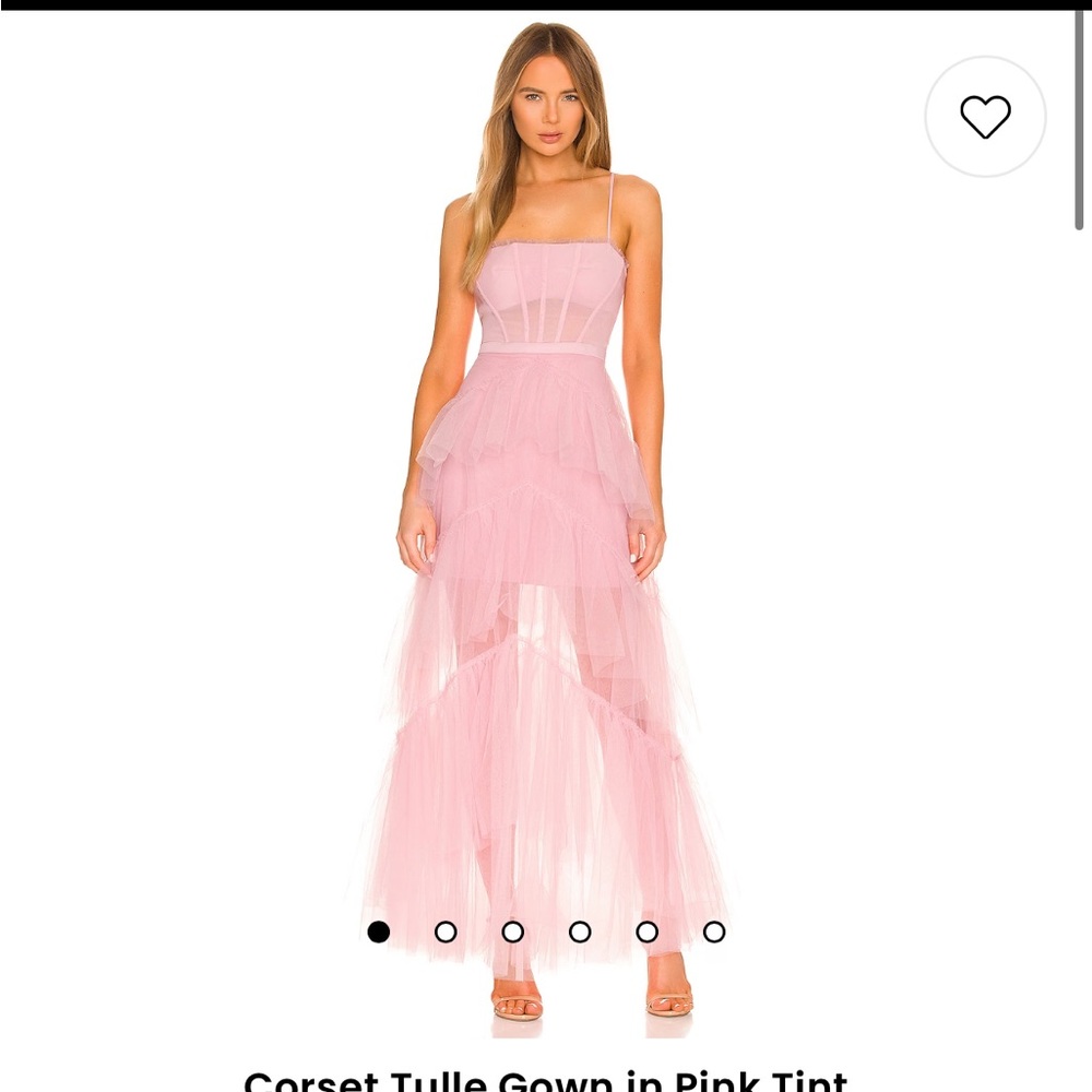 Corset Tulle Gown in Pink Tint